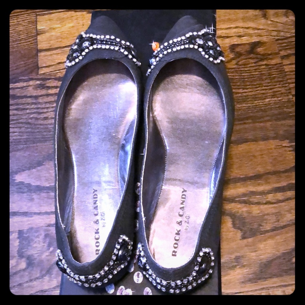 Rock & Candy Zigi Ruble grey suede size m flats